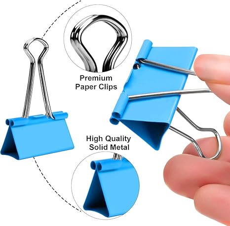 Binder Clips, 100 Pcs Binder Clips Assorted Sizes, Large, Medium, Small, Mini Binder Clips Combination, Can Meet Most of The Daily Needs