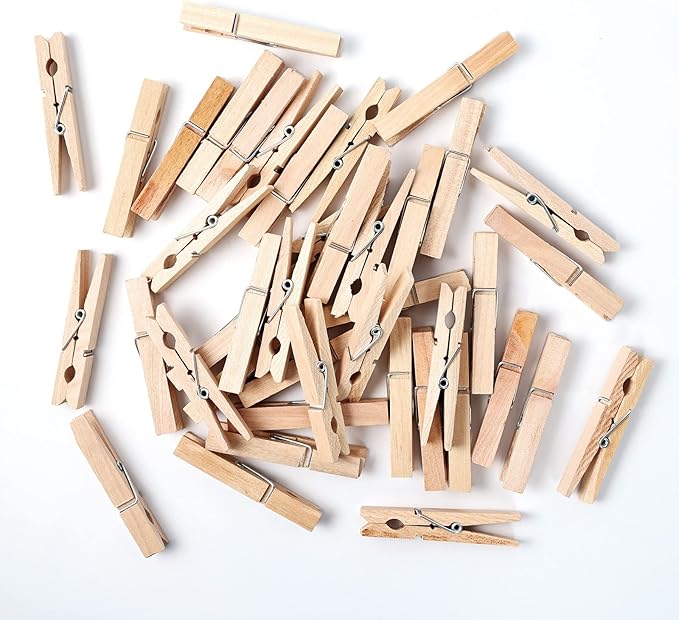 (Pack of 50) Wooden Clothespins About 2-7/8" Long