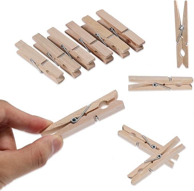 (Pack of 50) Wooden Clothespins About 2-7/8" Long