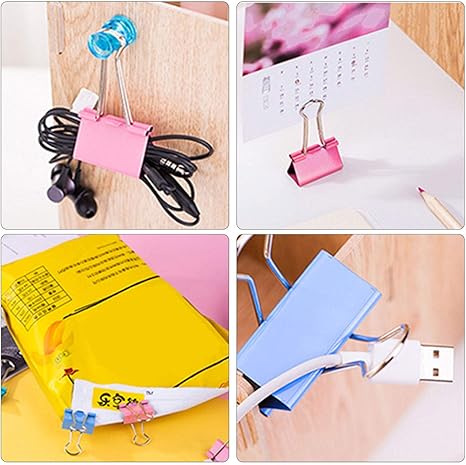 Binder Clips, 100 Pcs Binder Clips Assorted Sizes, Large, Medium, Small, Mini Binder Clips Combination, Can Meet Most of The Daily Needs